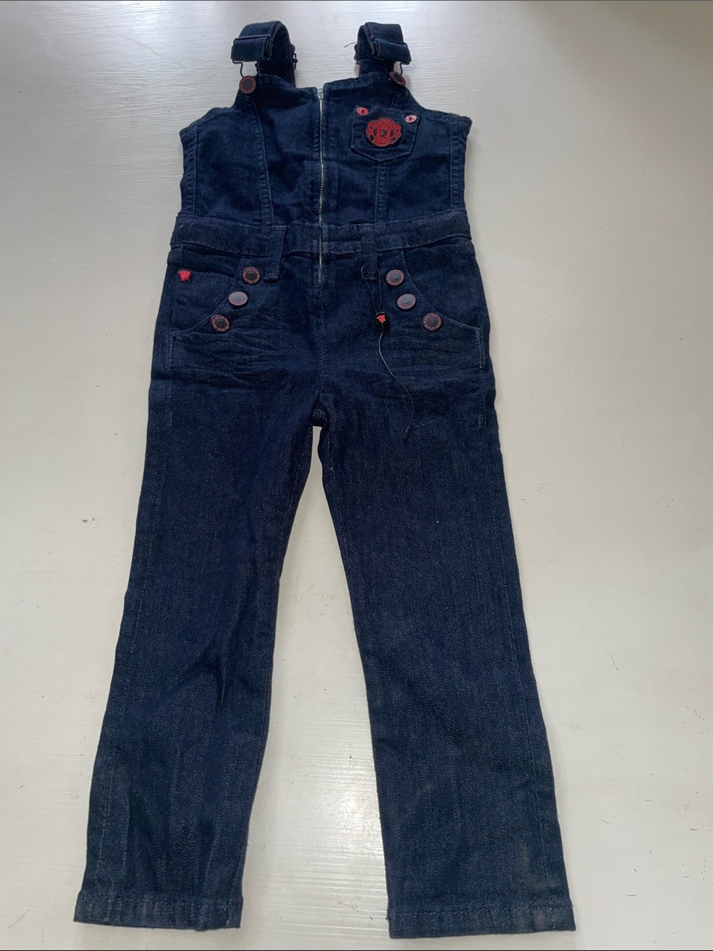 True Religion Manchester United bib overalls size 3T